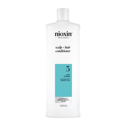 Nioxin Scalp + Hair Thickening System 3 Conditioner for Coloured, dry and damaged hair with Light Thinning, 1L